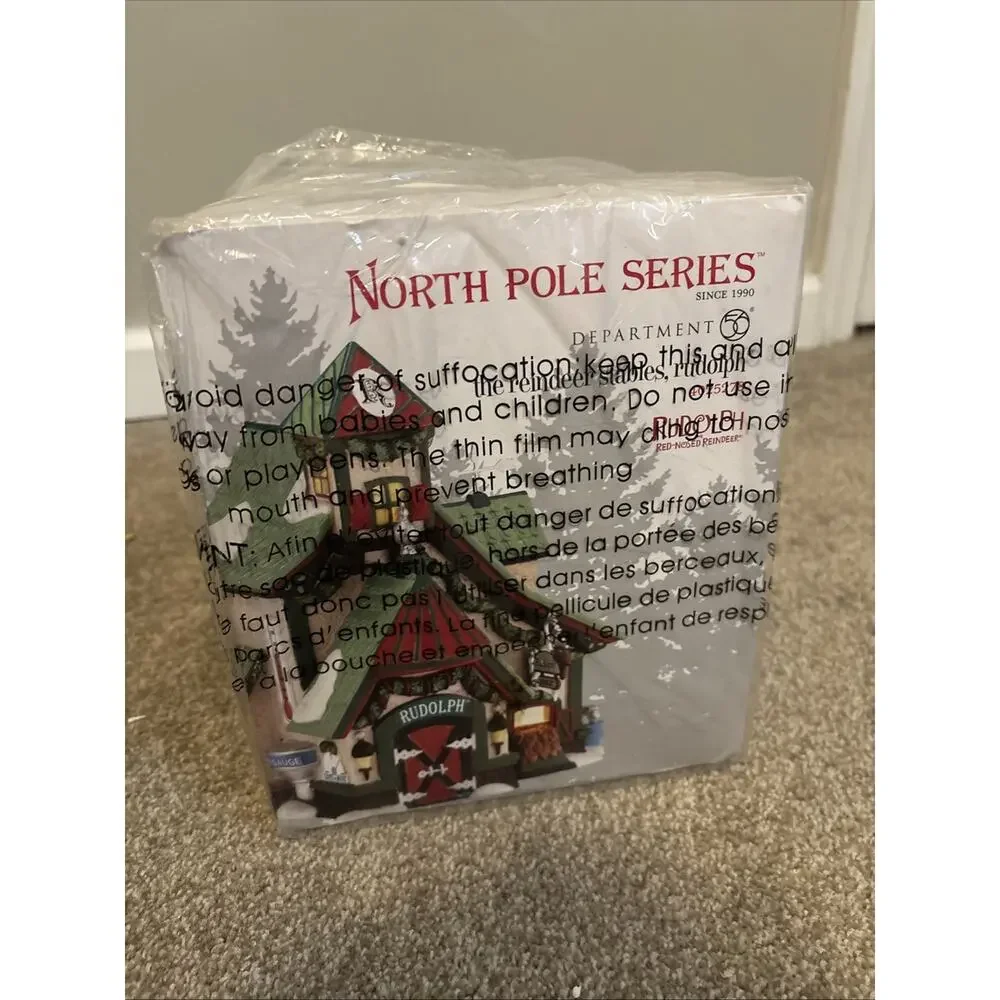 Dept. 56 North Pole Series Reindeer Stables Rudolph